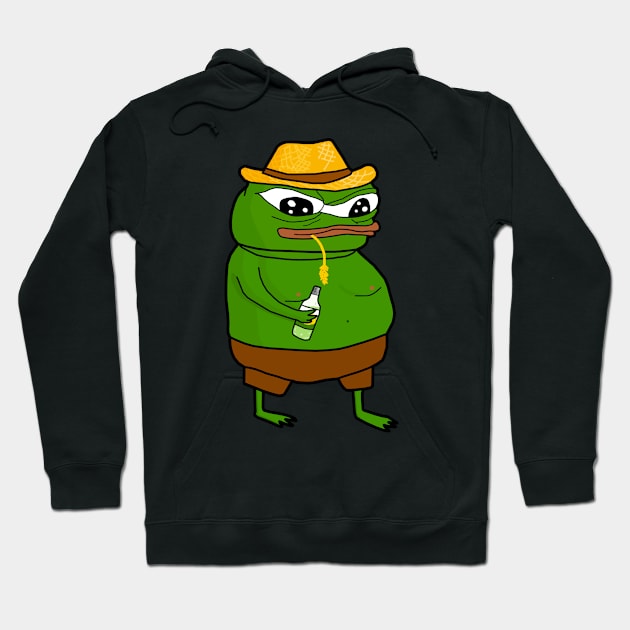 Strawhat Pepe Hoodie by Lean Mean Meme Machine